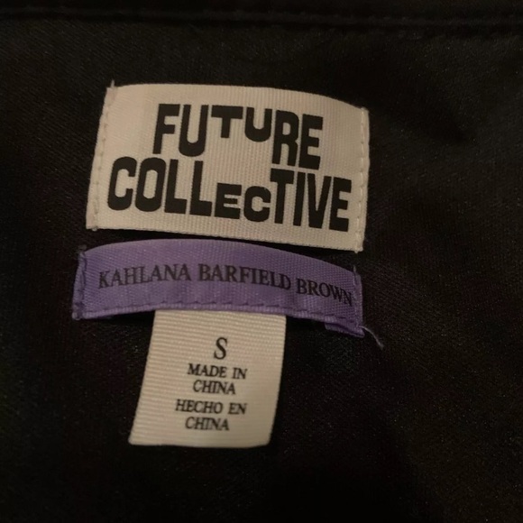 Future Collective By Kahlana Barfield Black Sequin Women’s Shirt Size Small - Picture 10 of 13